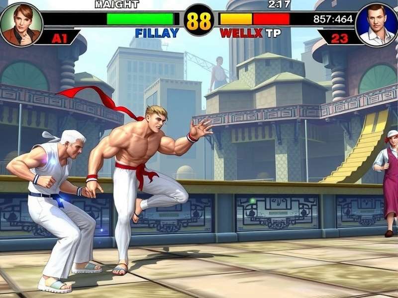 Side-by-side comparison of Street Fighter 6 and Street Fighter V running on a high-end PC with ultra-wide monitor