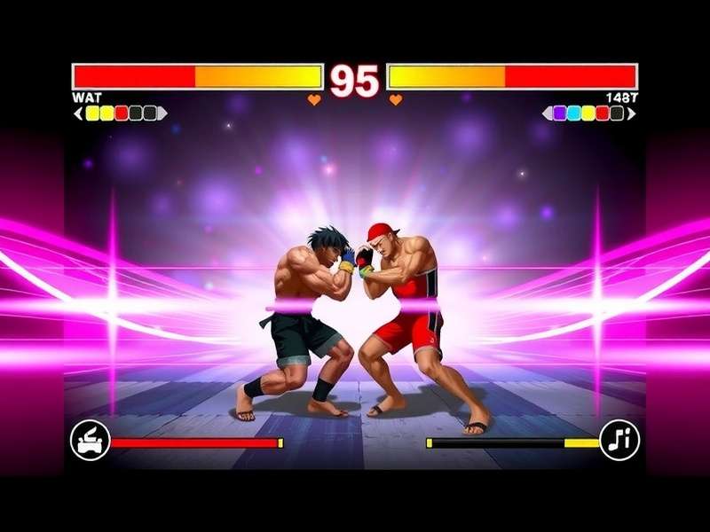 Street Fighter music composers in studio working on soundtrack