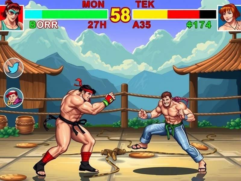 Original 1987 Street Fighter Arcade Cabinet with pressure-sensitive buttons