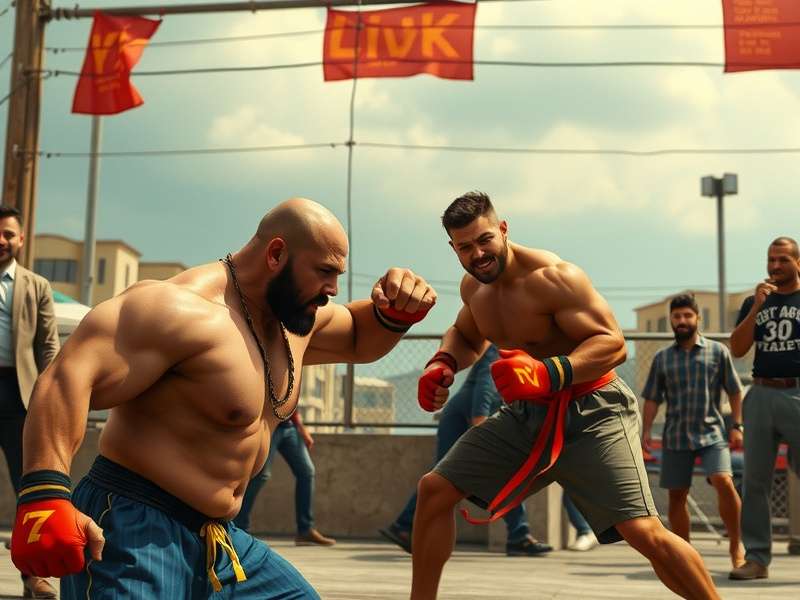 Zangief in 1994 Street Fighter movie fighting scene