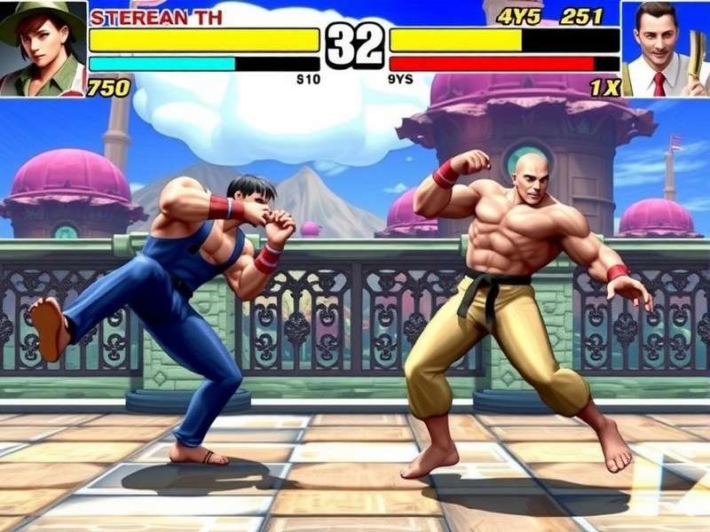 Street Fighter Online Free gameplay screenshot featuring Ryu vs. Chun-Li