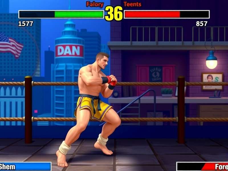 Ryu and Luke facing off in Street Fighter 6 vibrant stage