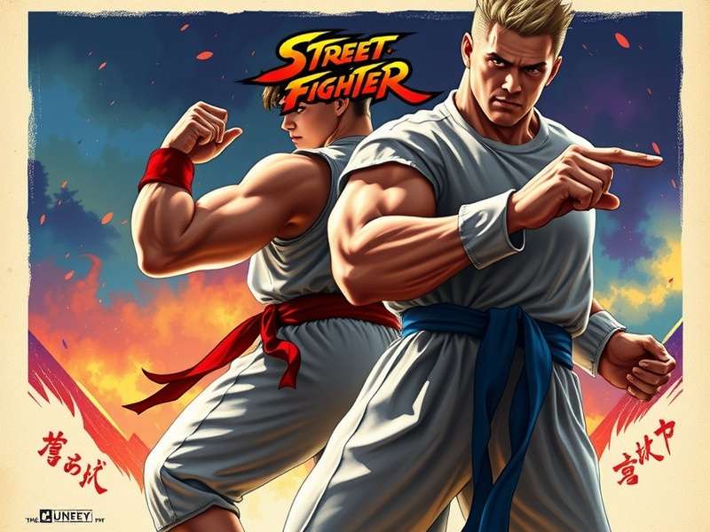 European quad poster for Street Fighter 1994