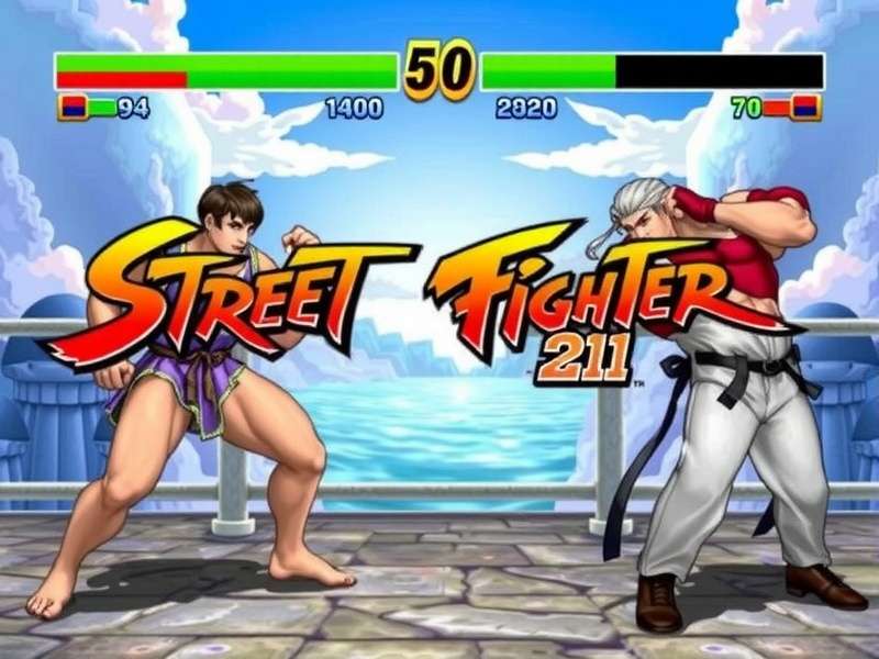 Collage of iconic Street Fighter characters from different games