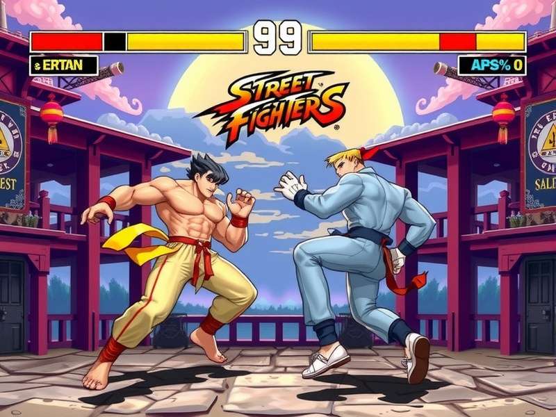 Street Fighter roster showcasing Ryu, Chun-Li, and other iconic characters