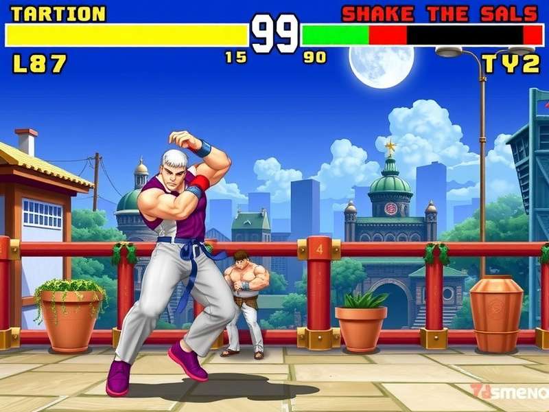 Makoto executing her signature move, the Karakusa, in Street Fighter III: 3rd Strike