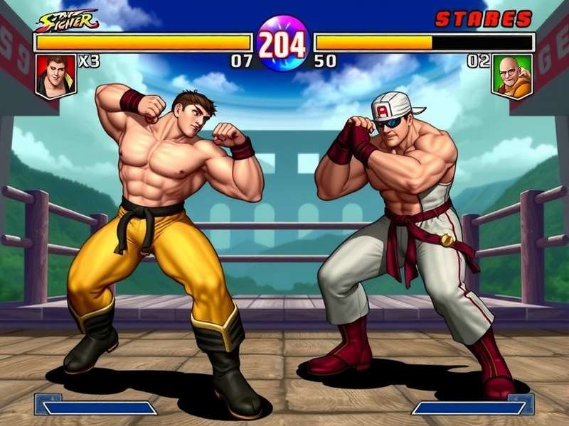 Collage of classic and modern Street Fighter characters including Ryu, Chun-Li, Ken, and newcomers