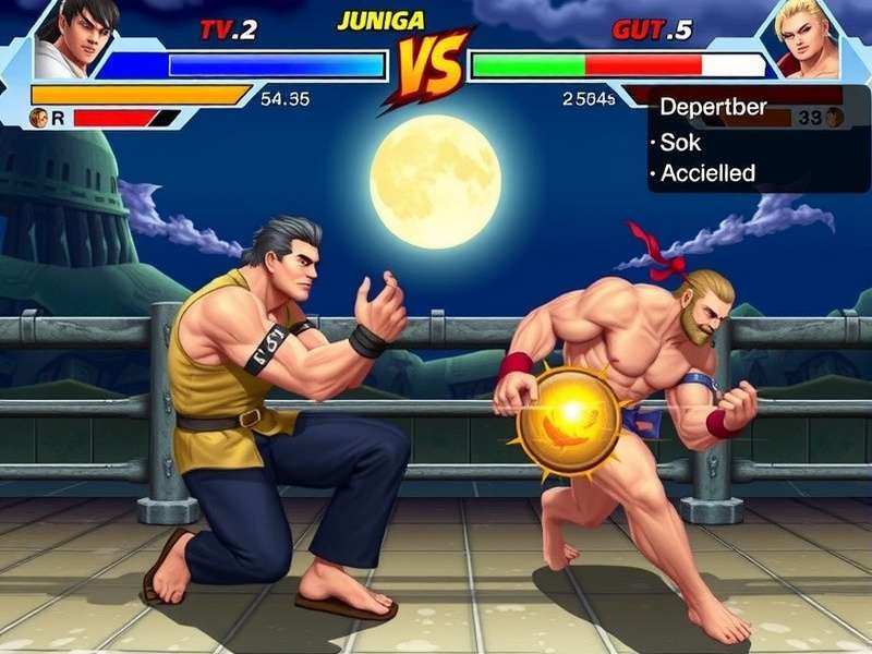 Street Fighter Game running on a modern Android smartphone showing Ryu vs Chun-Li