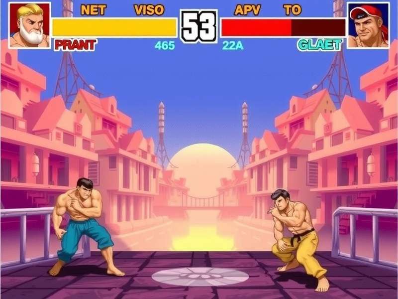 Classic Street Fighter II arcade cabinet in a dark arcade setting