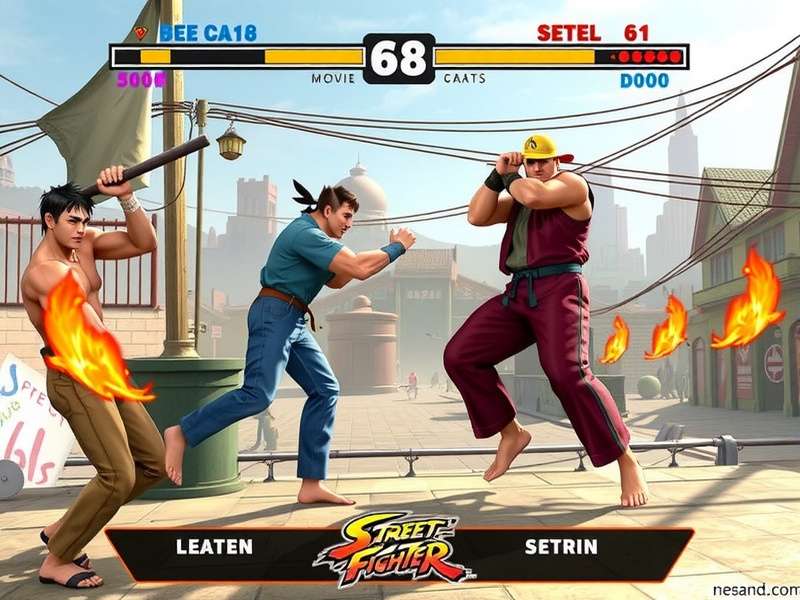 Original theatrical poster for the 1994 Street Fighter movie featuring Guile and M. Bison