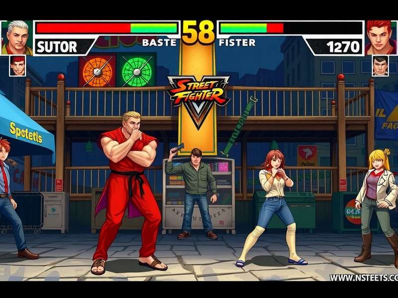 Collage of Street Fighter characters from different eras