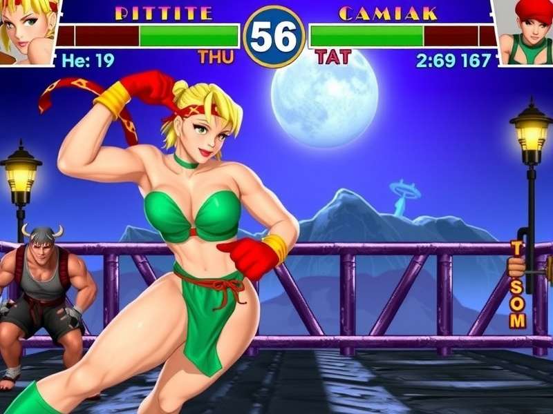 Cammy from Street Fighter in fighting pose