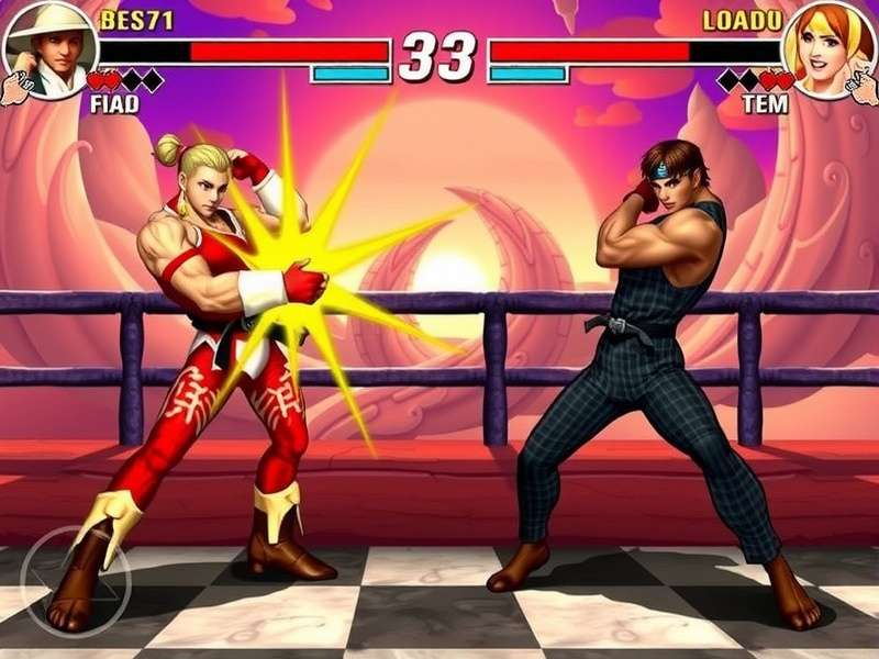 Street Fighter characters battling on PC screen