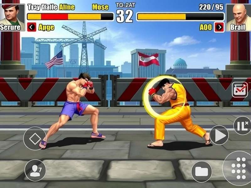 Street Fighter Android Gameplay - Ryu vs Ken on mobile device