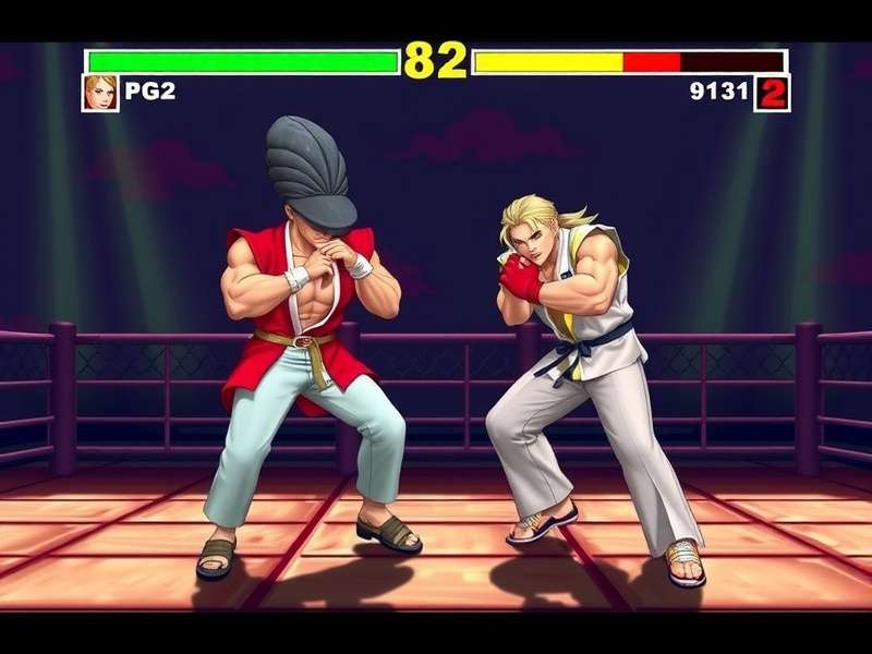 Ryu from Street Fighter in fighting stance