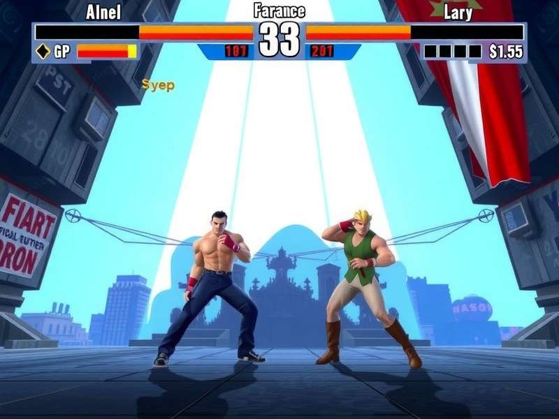 Street Fighter Game Awards championship trophy collection on stage with spotlights