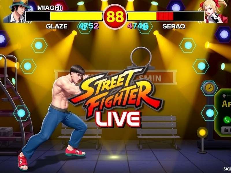 Street Fighter Game Awards Live stage at Las Vegas arena with championship banner