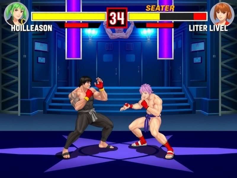 Street Fighter online free play arena featuring Ryu and Ken in an epic battle