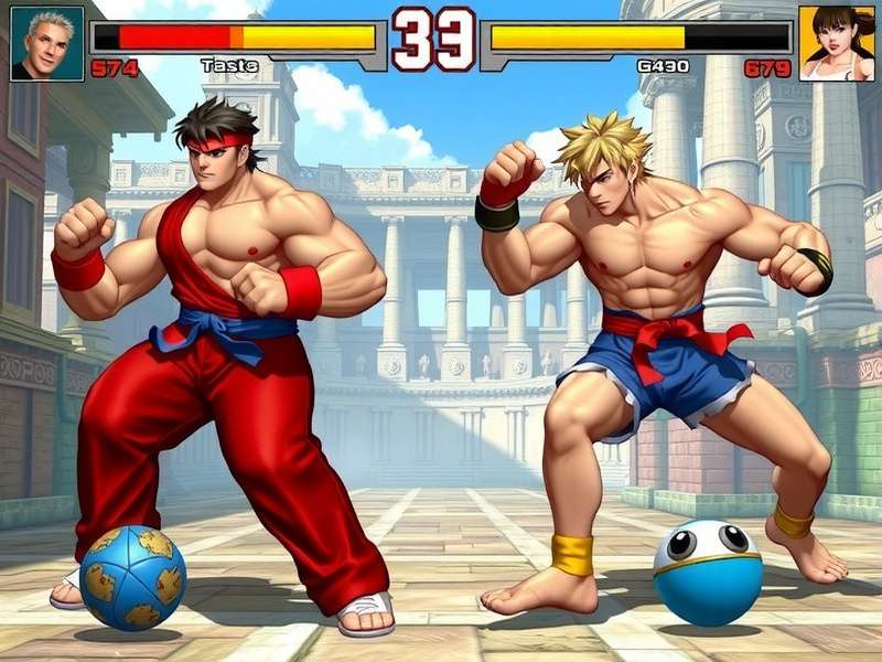 Street Fighter Game Evolution timeline artwork showing characters from Street Fighter 1 through Street Fighter 6