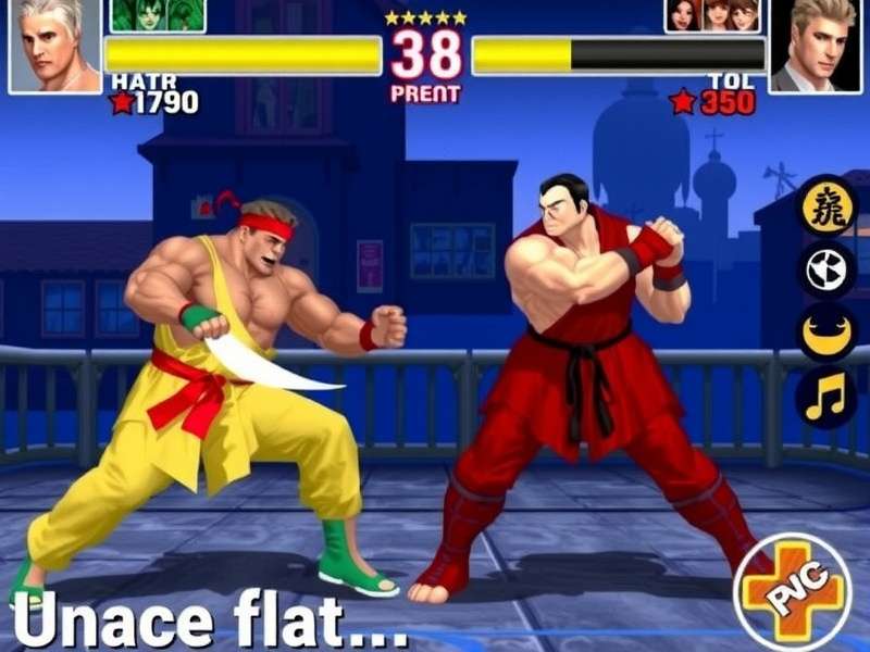 Street Fighter game on PC — ultimate fighting experience with Ryu and Ken battling on a high-resolution monitor