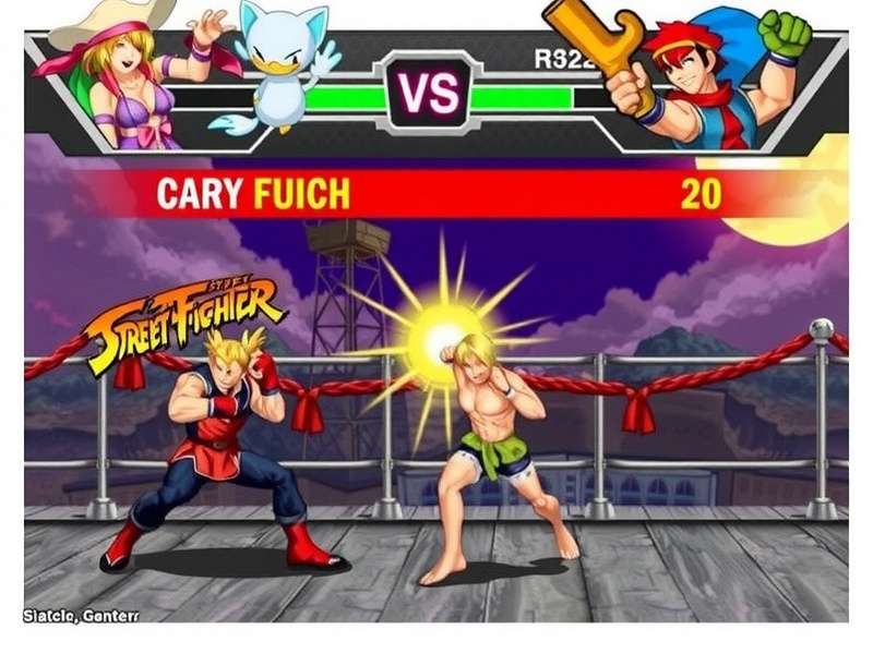 Street Fighter free games collection showing multiple characters in fighting poses