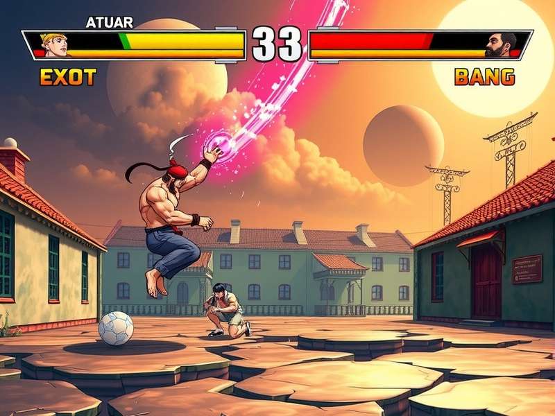 Street Fighter PC Ryu executing Denjin Charge combo