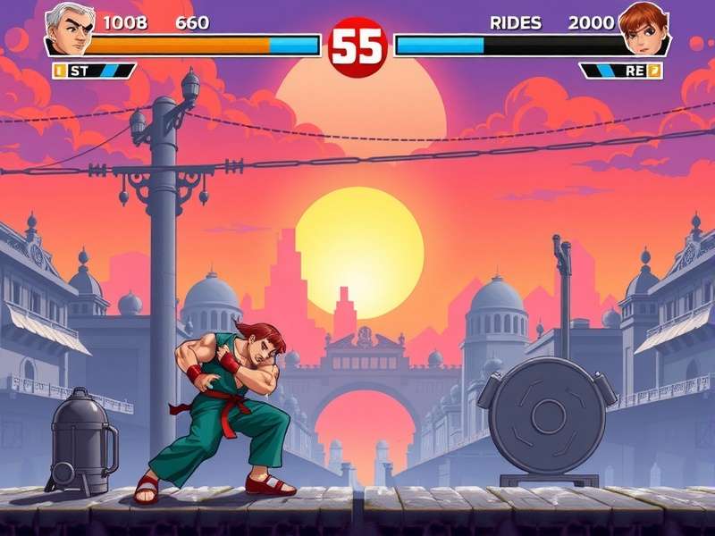 Street Fighter Game Over — iconic arcade screen with Ryu and Ken facing off in the final round