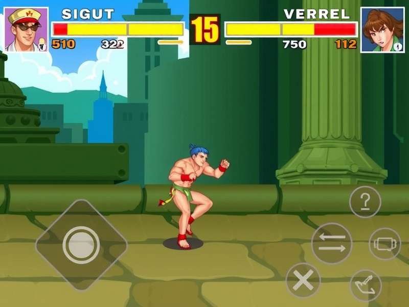Best Street Fighter game for PPSSPP – gameplay screenshot showing Ryu vs Ken on PSP emulator
