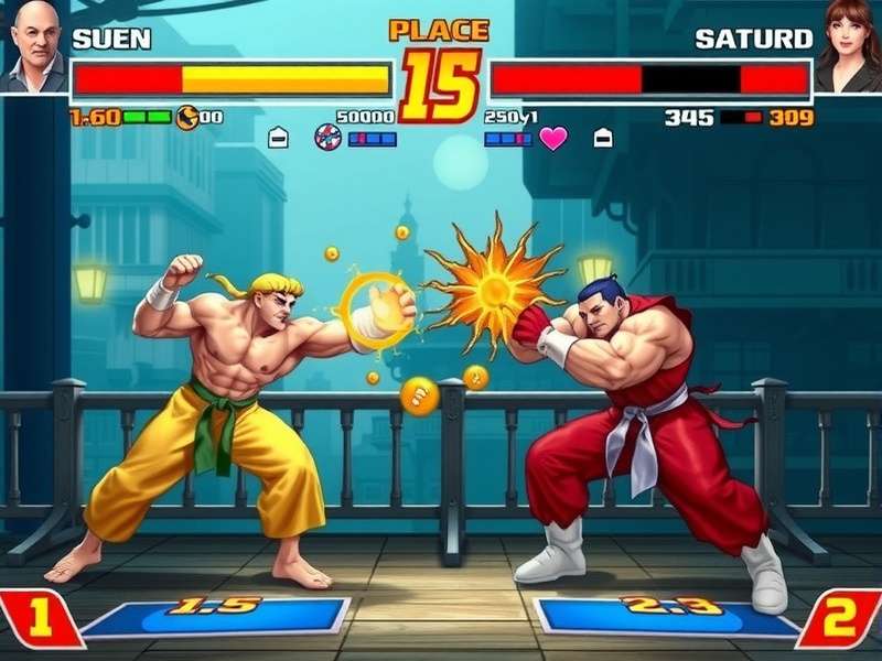 Street Fighter Game Free Play — Ryu and Ken facing off in the iconic battle arena